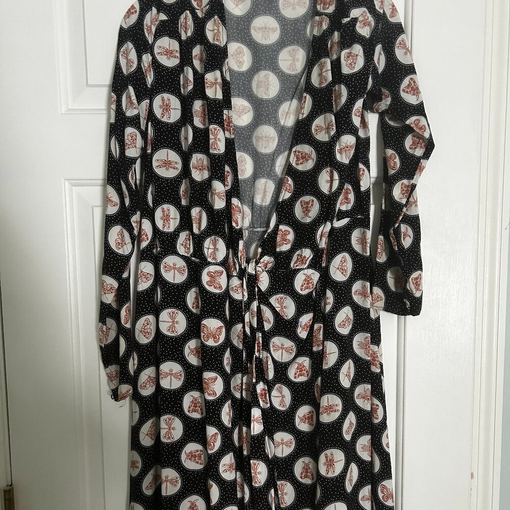 Long-Sleeve Wrap Dress